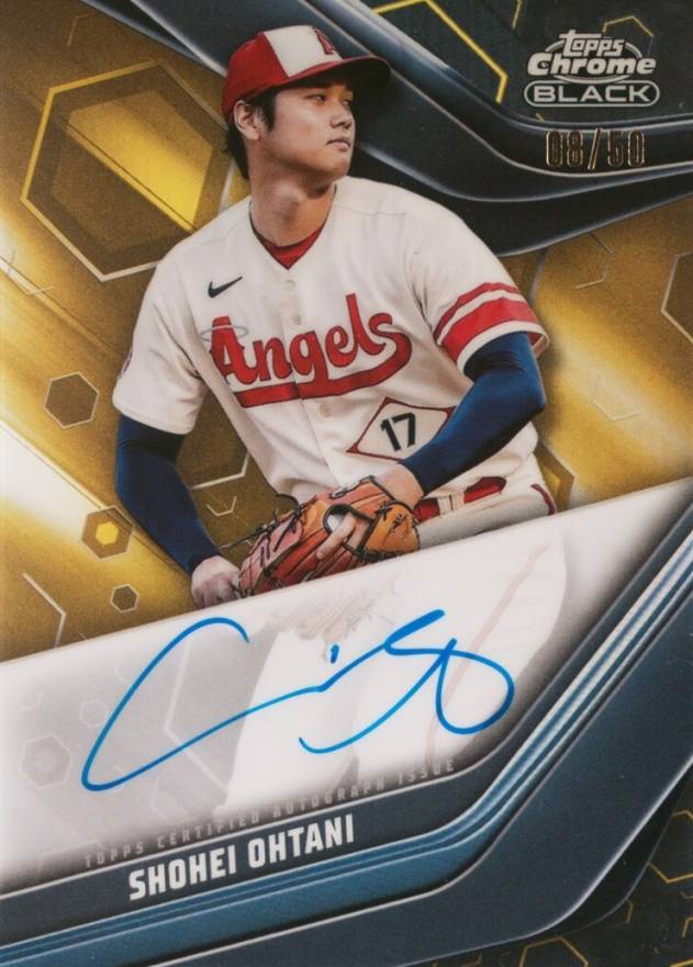 2023 Topps Chrome Black Autograph Shohei Ohtani #SO Baseball Card