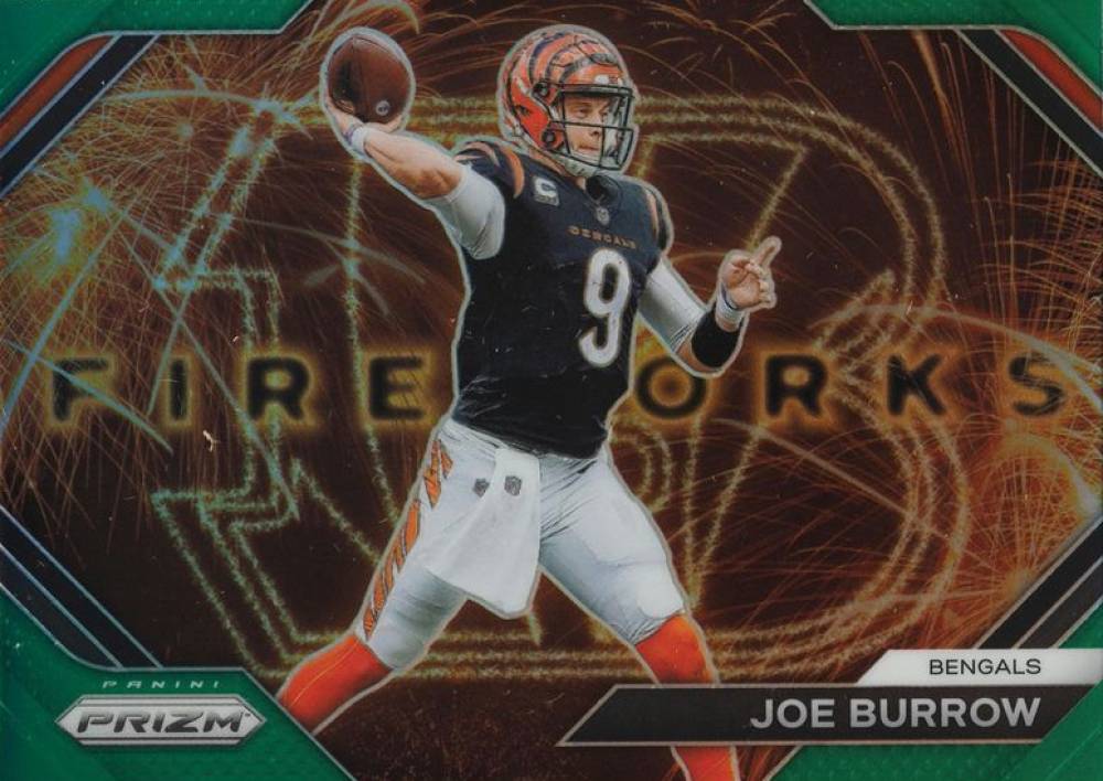 2023 Panini Prizm Fireworks Joe Burrow #F8 Football Card