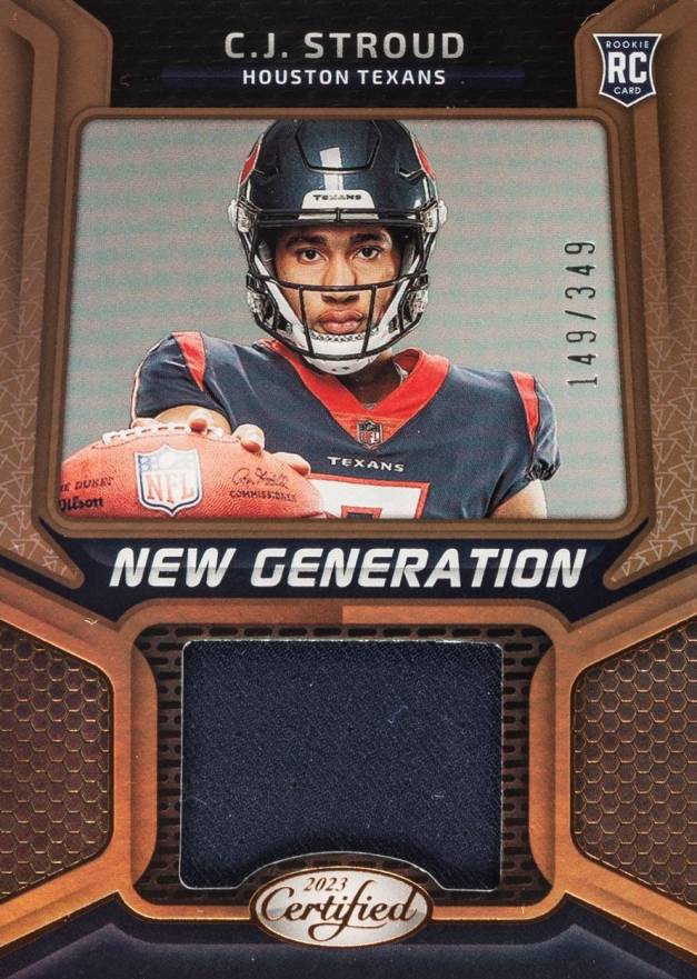 2023 Panini Certified New Generation Jersey CJ Stroud #NGJM30 Football Card