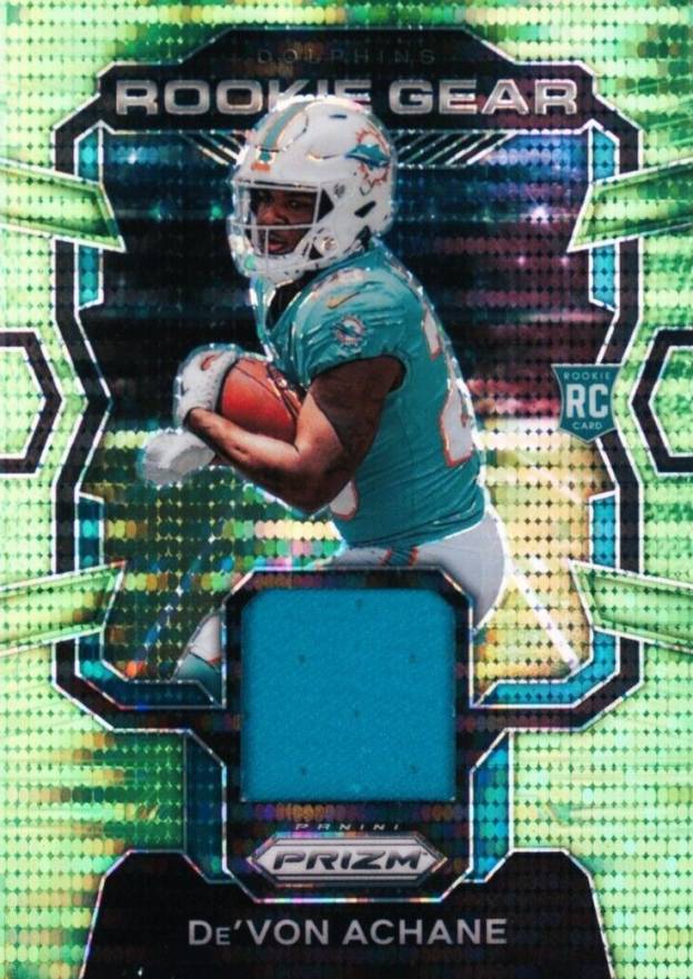 2023 Panini Prizm Rookie Gear De'Von Achane #RGDA Football Card