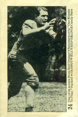 1926 Shotwell Red Grange Blank backs Red Grange #24 Football Card