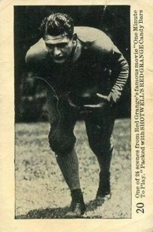 1926 Shotwell Red Grange Blank backs Red Grange #20 Football Card