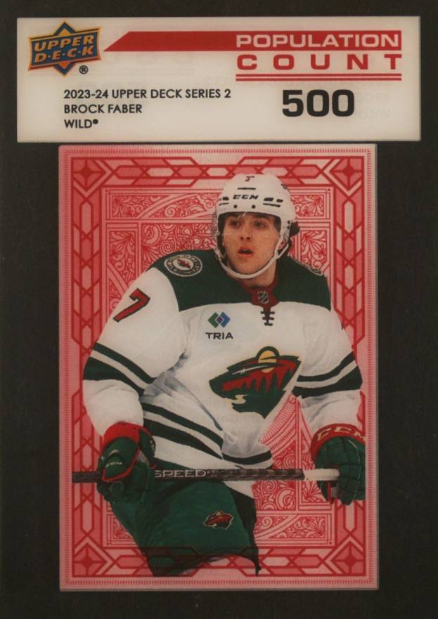 2023 Upper Deck Population Count Brock Faber #PC51 Hockey Card