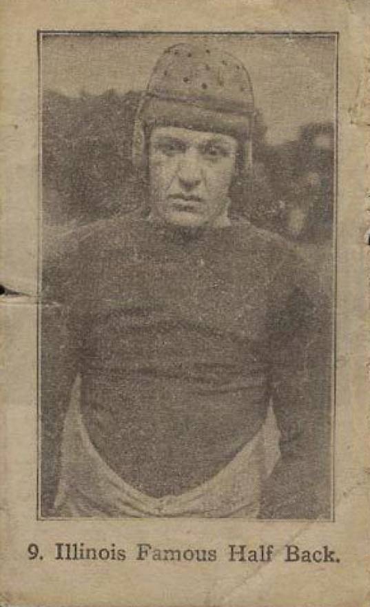 1926 Shotwell Red Grange Ad Back Illinois Famous Half Back #9 Football Card