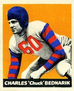 1948 Leaf Charles "Chuck' Bednarik #54 Football Card