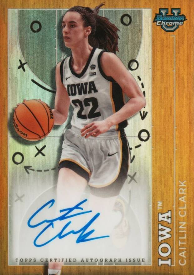 2023 Bowman University Chrome Prodigal Playmakers Autographs Caitlin Clark #PPACC Basketball Card