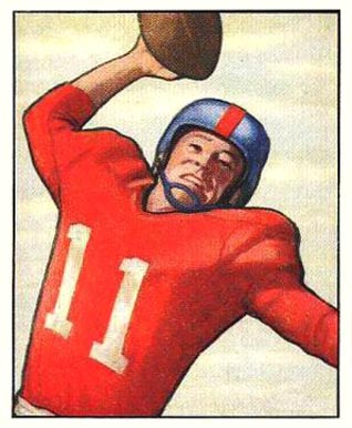 1950 Bowman Travis Tidwell #33 Football Card