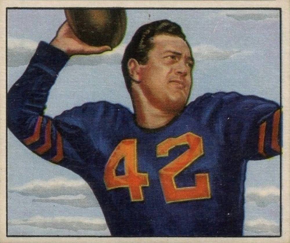 1950 Bowman Sid Luckman #27 Football Card