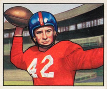 1950 Bowman Charley Conerly #103 Football Card