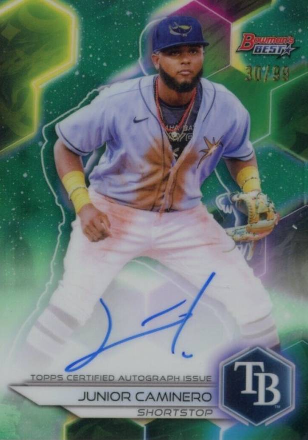 2023 Bowman's Best Best of 2023 Autographs Junior Caminero #B23JCO Baseball Card