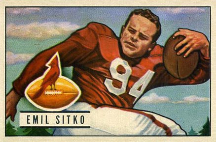 1951 Bowman Emil Sitko #139 Football Card