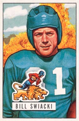 1951 Bowman Bill Swiacki #132 Football Card