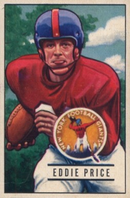 1951 Bowman Eddie Price #127 Football Card