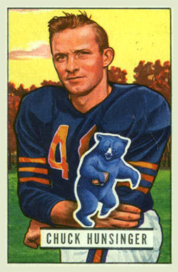 1951 Bowman Chuck Hunsinger #123 Football Card