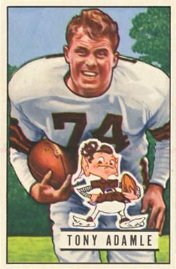 1951 Bowman Tony Adamle #110 Football Card