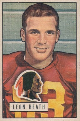 1951 Bowman Leon Heath #106 Football Card