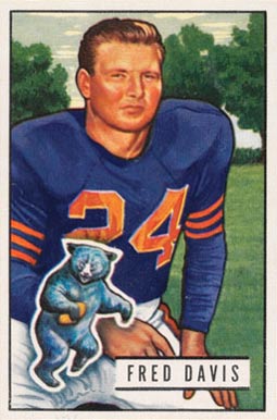 1951 Bowman Fred Davis #86 Football Card