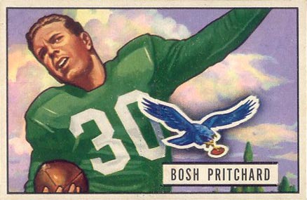 1951 Bowman Bosh Pritchard #82 Football Card