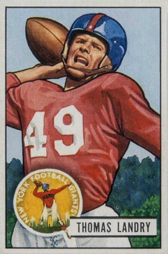 1951 Bowman Tom Landry #20 Football Card