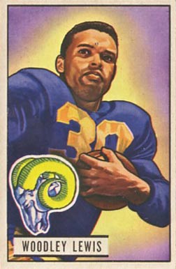 1951 Bowman Woodley Lewis #5 Football Card