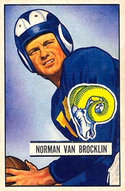 1951 Bowman Norm Van Brocklin #4 Football Card