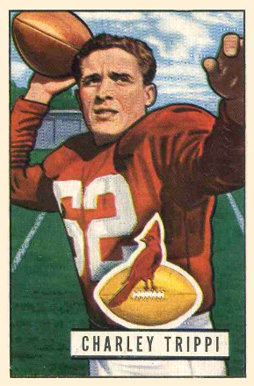 1951 Bowman Charley Trippi #137 Football Card