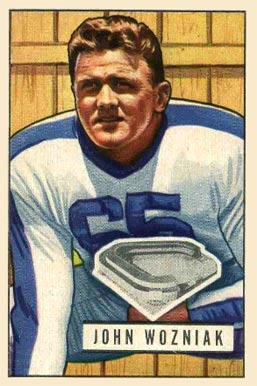 1951 Bowman John Wozniak #117 Football Card