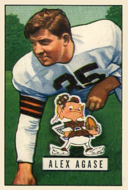 1951 Bowman Alex Agase #111 Football Card