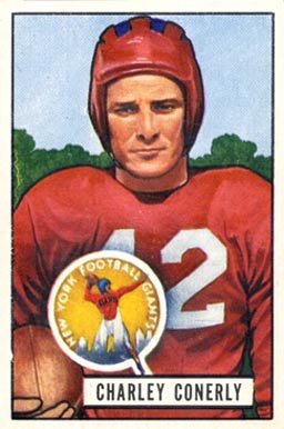 1951 Bowman Charley Conerly #56 Football Card