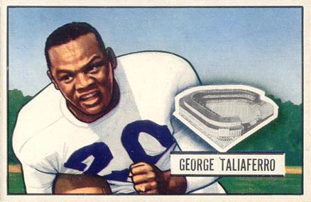 1951 Bowman George Taliaferro #8 Football Card