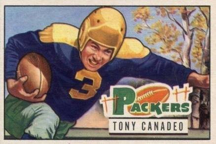 1951 Bowman Tony Canadeo #90 Football Card