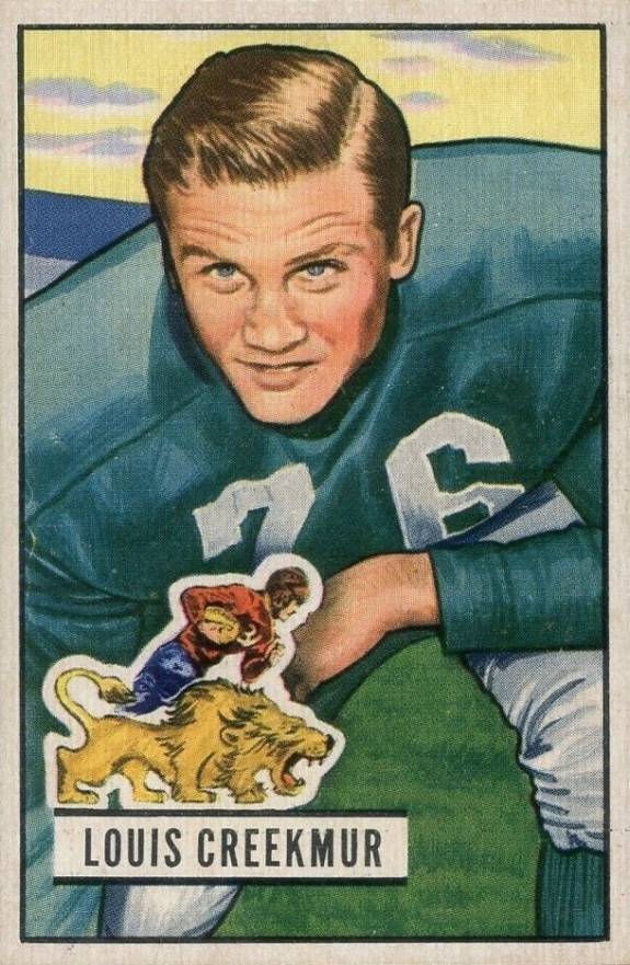 1951 Bowman Louis Creekmur #62 Football Card