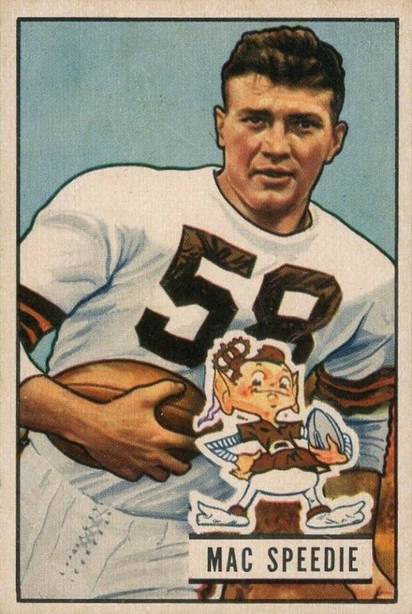 1951 Bowman Mac Speedie #3 Football Card