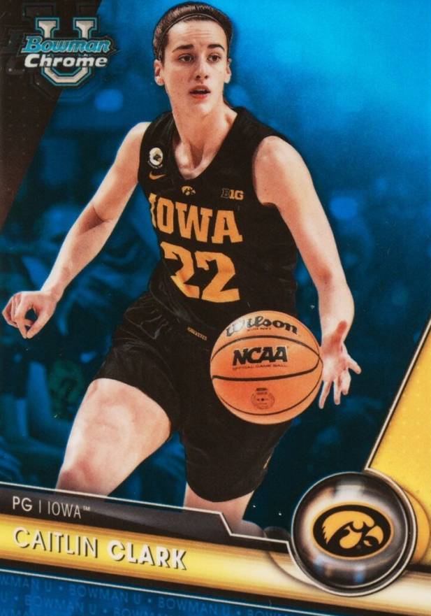 2023 Bowman University Chrome Caitlin Clark #34 Basketball Card