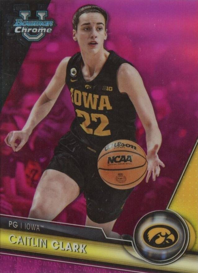 2023 Bowman University Chrome Caitlin Clark #34 Basketball Card