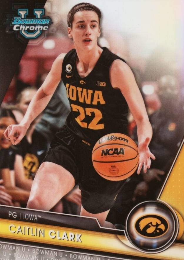 2023 Bowman University Chrome Caitlin Clark #34 Basketball Card