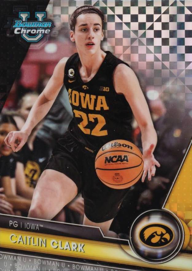 2023 Bowman University Chrome Caitlin Clark #34 Basketball Card