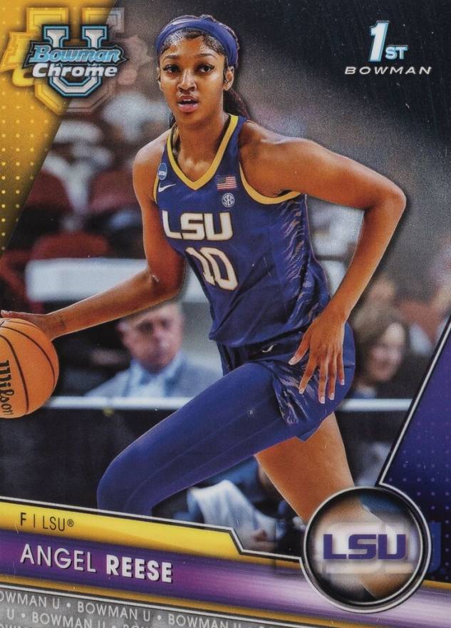 2023 Bowman University Chrome Angel Reese #49 Basketball Card