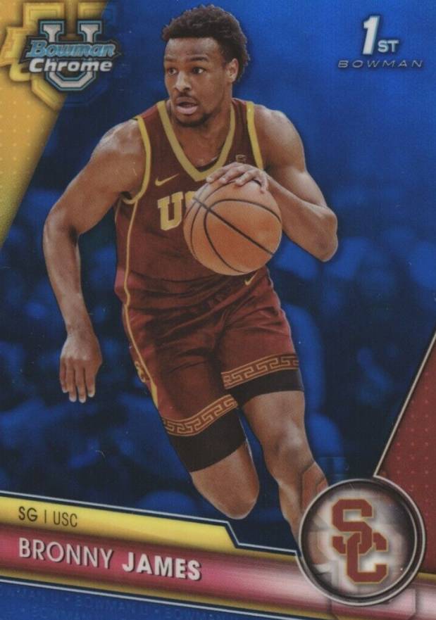 2023 Bowman University Chrome Bronny James #95 Basketball Card