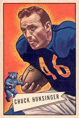 1952 Bowman Large Chuck Hunsinger #7 Football Card