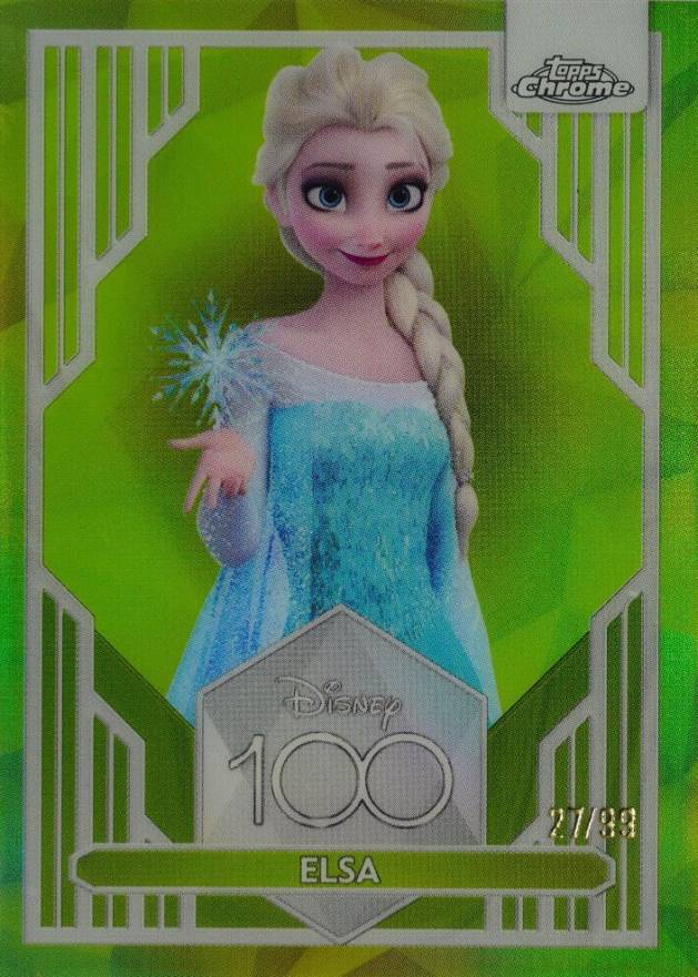 2023 Topps Chrome DISNEY100 Elsa #92 Non-Sports Card