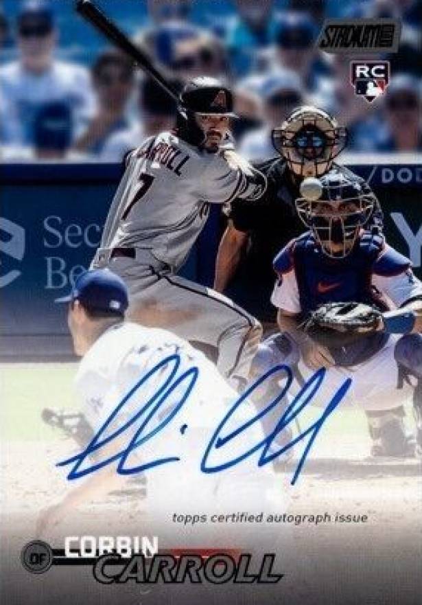 2023 Topps Stadium Club Base Autographs Corbin Carroll #SCBACC Baseball Card