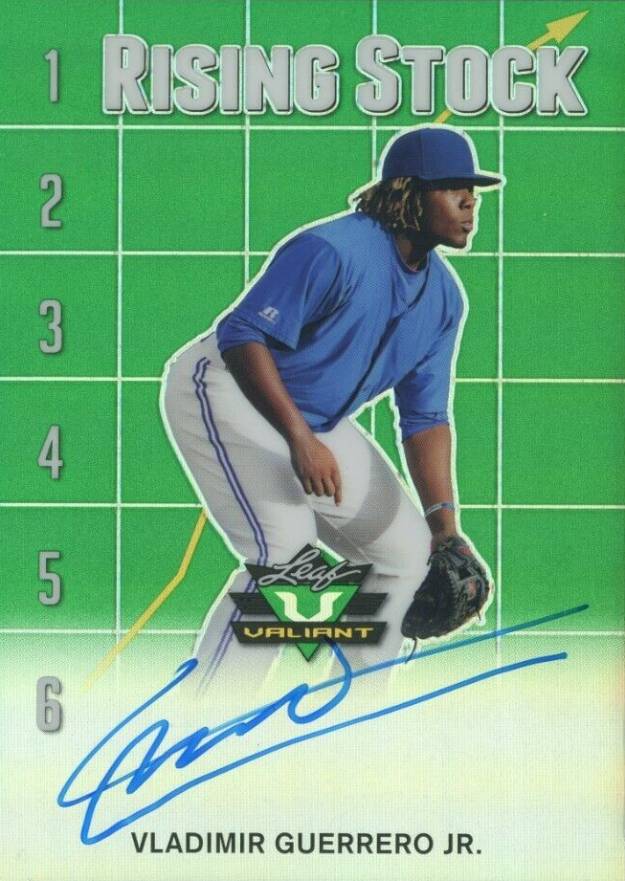 2018 Leaf Valiant Rising Stock Autograph Vladimir Guerrero Jr. #VG1 Baseball Card