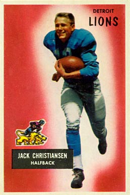 1955 Bowman Jack Christiansen #28 Football Card