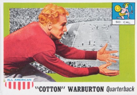 1955 Topps All-American Cotton Warburton #81 Football Card