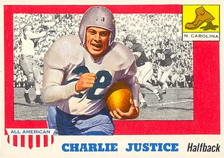 1955 Topps All-American Charlie Justice #63 Football Card