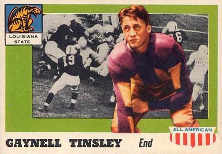 1955 Topps All-American Gaynell Tinsley #14e Football Card