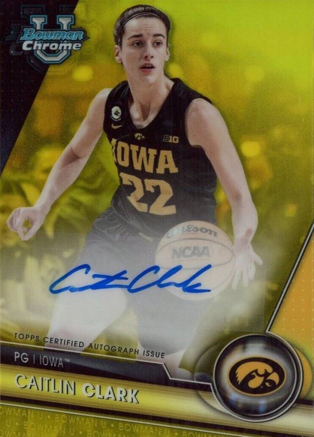 2023 Bowman University Chrome Bowman Chrome Prospects Autographs Caitlin Clark #CCL Basketball Card