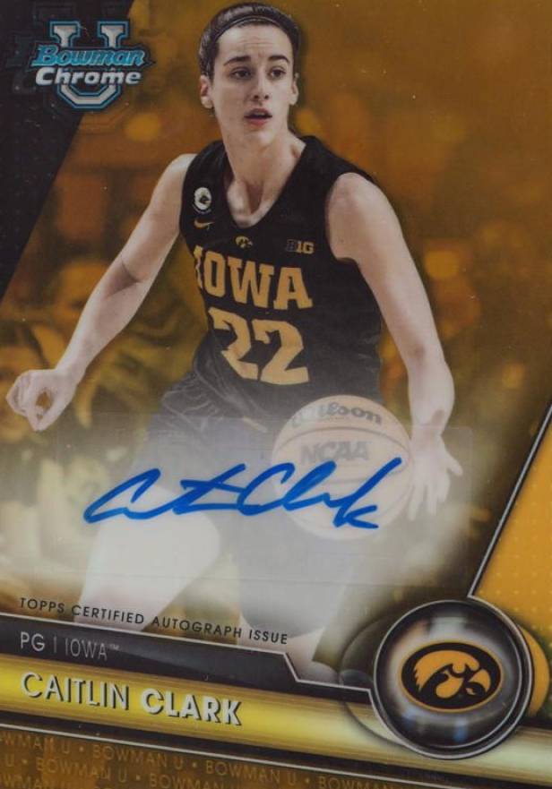 2023 Bowman University Chrome Bowman Chrome Prospects Autographs Caitlin Clark #CCL Basketball Card