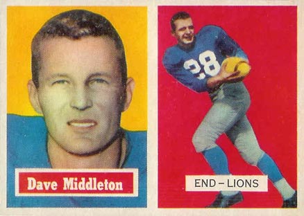 1957 Topps Dave Middleton #8 Football Card